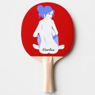 Personalized "Tramp Stamp" Ping Pong Paddle