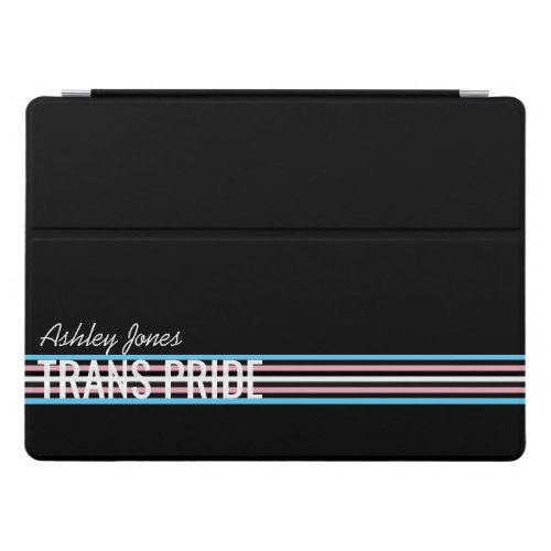 Personalized Trans Pride Stripes LGBT Custom iPad iPad Pro Cover