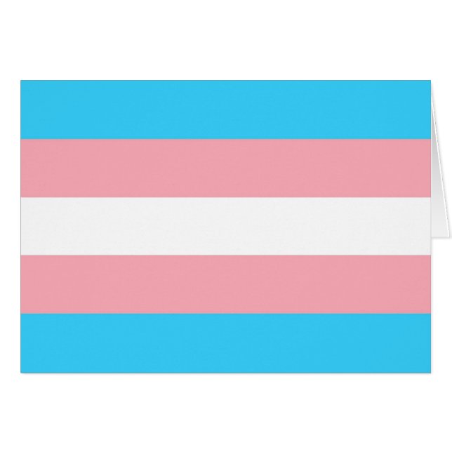 Personalized Transgender Flag Cards (Front Horizontal)