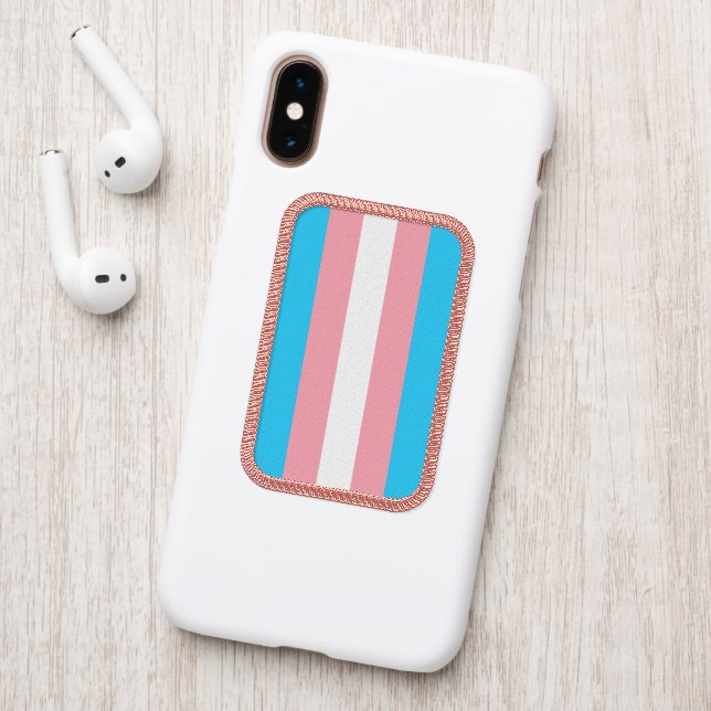 Personalized Transgender Flag Patch (On Phone Back)