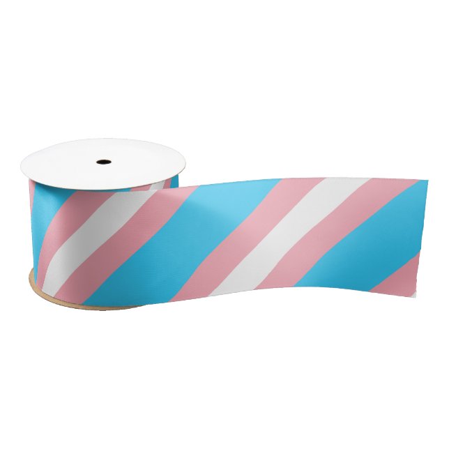 Personalized Transgender Flag Satin Ribbon (Spool)