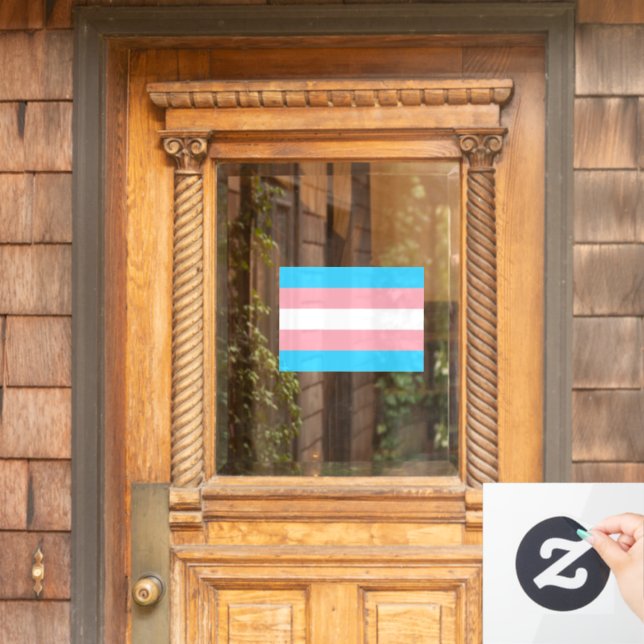 Personalized Transgender Flag Window Cling (Home Door)