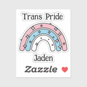 Personalized Transgender Rainbow LGBTQIA+ Sticker
