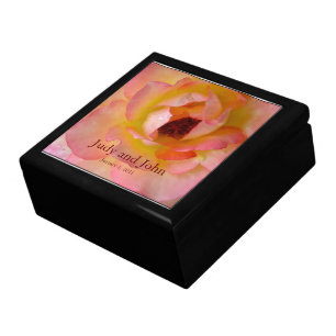 Personalized Translucent Rose Wedding Gift Box