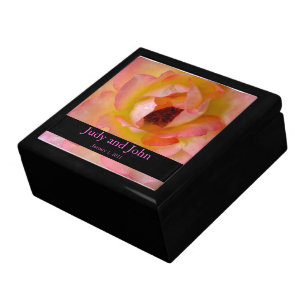 Personalized Translucent Rose Wedding Gift Box