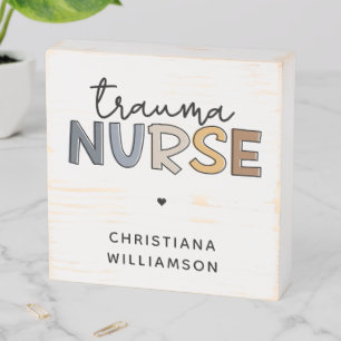 Personalized Trauma Nurse Trauma Nursing Gifts Wooden Box Sign