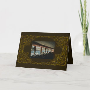 Personalized Travel Agency Appreciation Folded ... Letterpress Thank You Card
