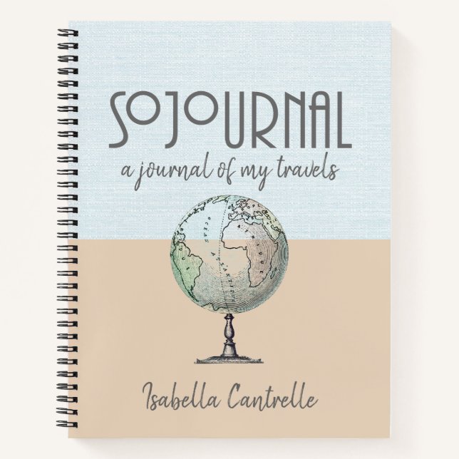 Personalized Travel And Vacation Journal (Front)