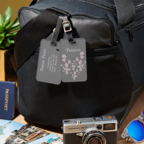 Personalized Travel Beautiful  Cherry Blossoms Luggage Tag