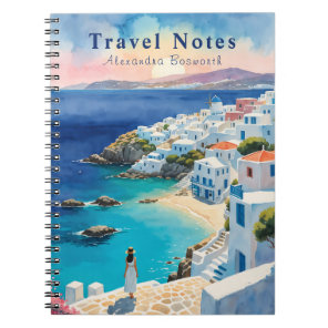 Personalized Travel Greece Notebook -