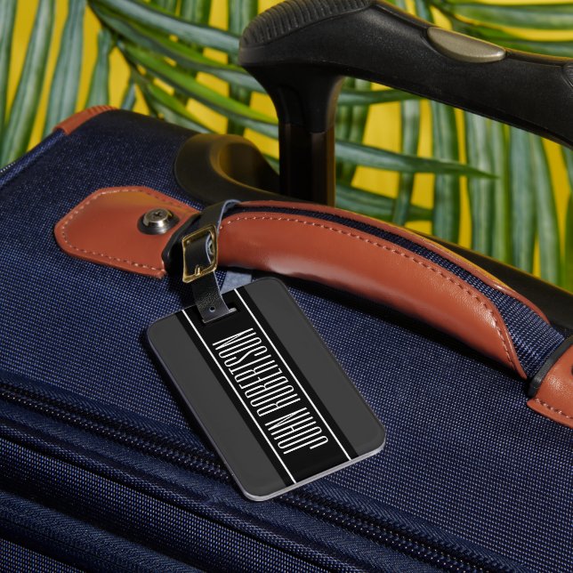 Personalized Refined Leather Luggage Tags