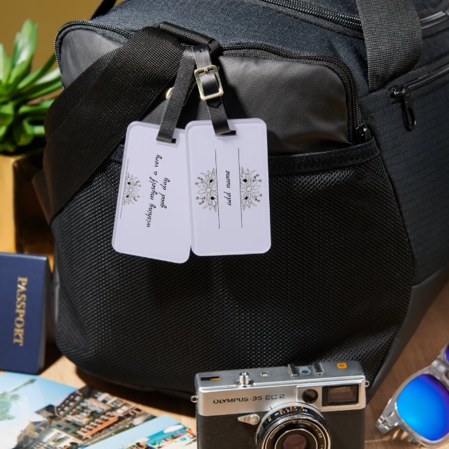 “Personalized Travel Luggage Tag” Luggage Tag (Front & Back)