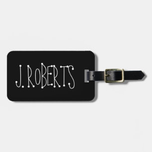 Personalized travel luggage tag with funny letters