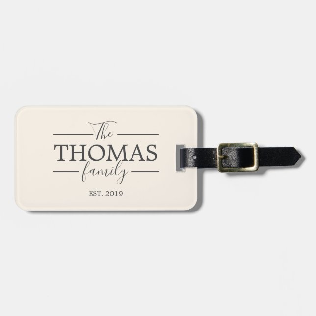 Personalized Travel Luggage VacationTag Tag (Front Horizontal)
