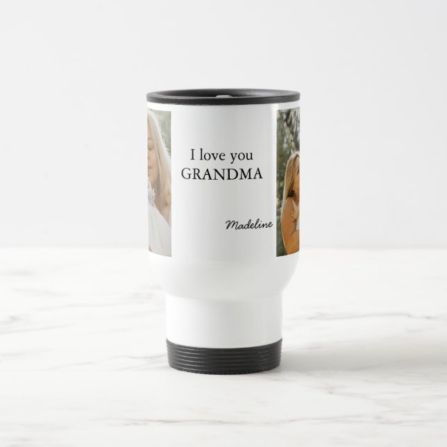 Personalized Travel Mug - Custom Photo & Text (Center)