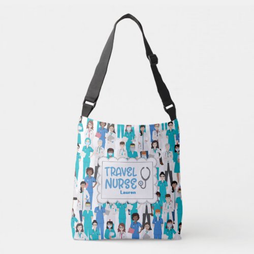 Personalized  Travel Nurse Crossbody Bag