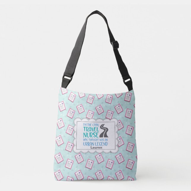 Personalized  Travel Nurse Crossbody Bag (Front)