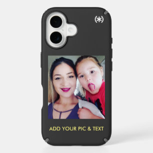 Personalized Travel Photo Custom Text iPhone 16 Case