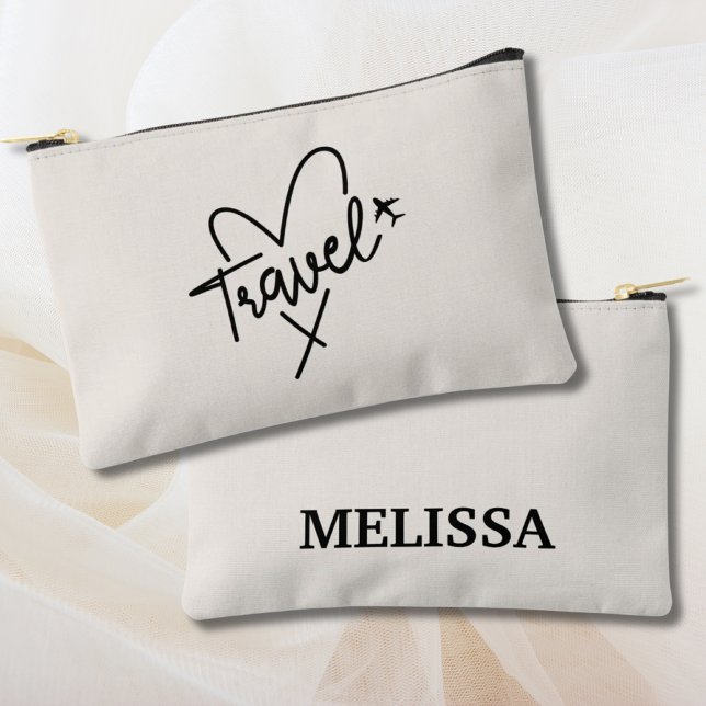 Personalized Traveler Pouch Travel Makeup Bag (Personalized Traveler Pouch Travel Makeup Bag
)