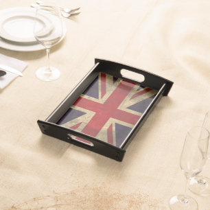 Personalized Tray UK Vintage Flag