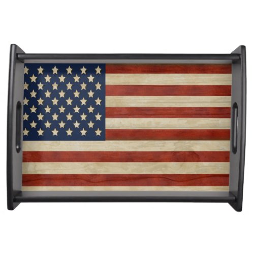 Personalized Tray US Vintage Flag