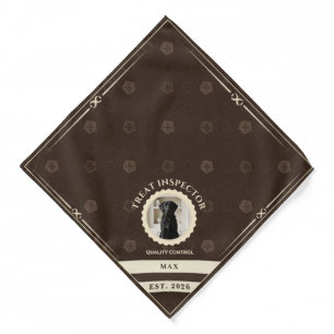 Personalized Treat Inspector Custom Dog Bandana