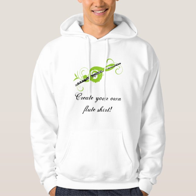 Personalized Treble Clef & Flute Hoodie (Front)