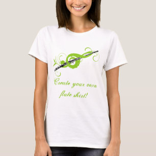 Personalized Treble Clef & Flute T-Shirt