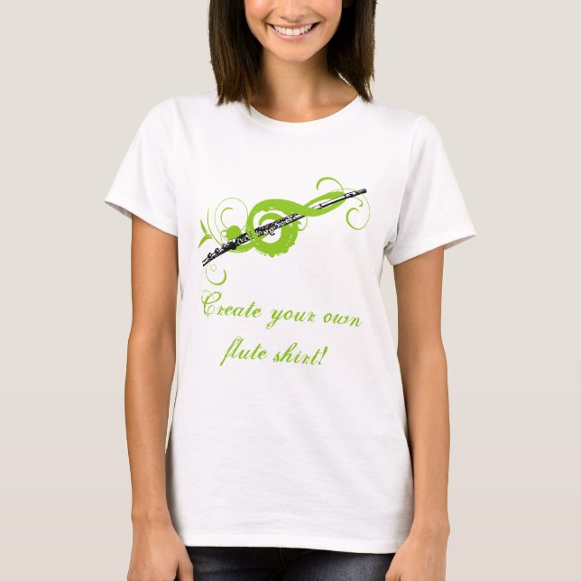 Personalized Treble Clef & Flute T-Shirt (Front)