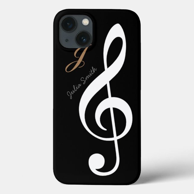 personalized treble gclef music Case-Mate iPhone case (Back)