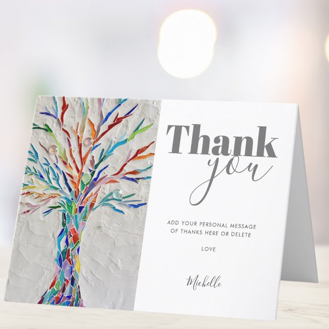 Personalized Tree Of Life  Letterpress Thank You Card (Creator Uploaded)