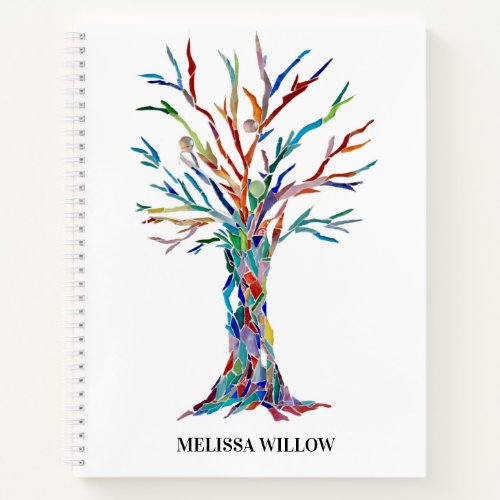 Personalized Tree of Life Spiral Notebook