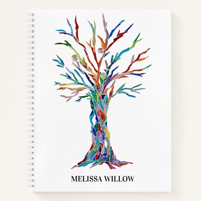 Personalized Tree of Life Spiral Notebook (Front)