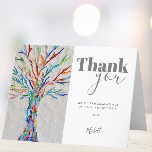 Personalized Tree Of Life  Thank You Card