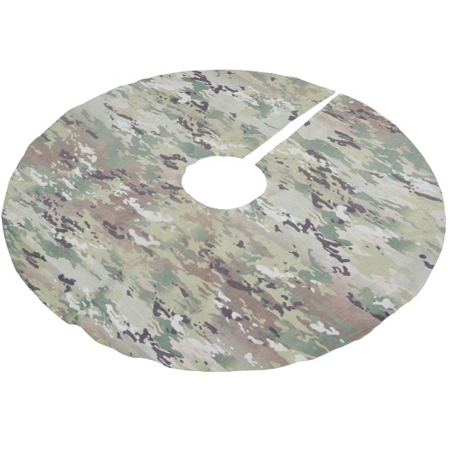 Personalized Tree Skirt Army OCP Camo Uniform Camo (Angled)
