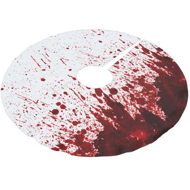Personalized Tree Skirt Blood Splatter Vampire Got (Angled)