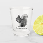 Personalized Tree Squirrel Shot Glass