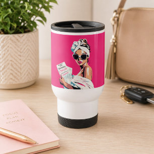 Personalized Trendy Birthday Queen Travel Mug