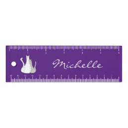 Personalized Trendy Cats Purple  Ruler