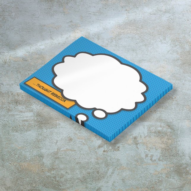 Personalized Trendy Comic Book Think Bubble Post-it Notes (Personalized Trendy Comic Book Think Bubble Post-it Notes)