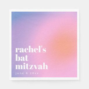 Personalized Trendy Lavender Purple Bat Mitzvah Napkins