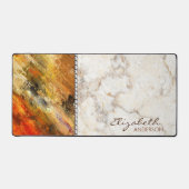 Personalized Trendy Marble Abstract Art Desk Mat (Front)