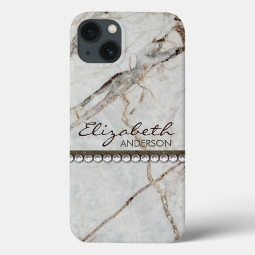 Personalized Trendy Marble Stone Pattern Design iPhone 13 Case