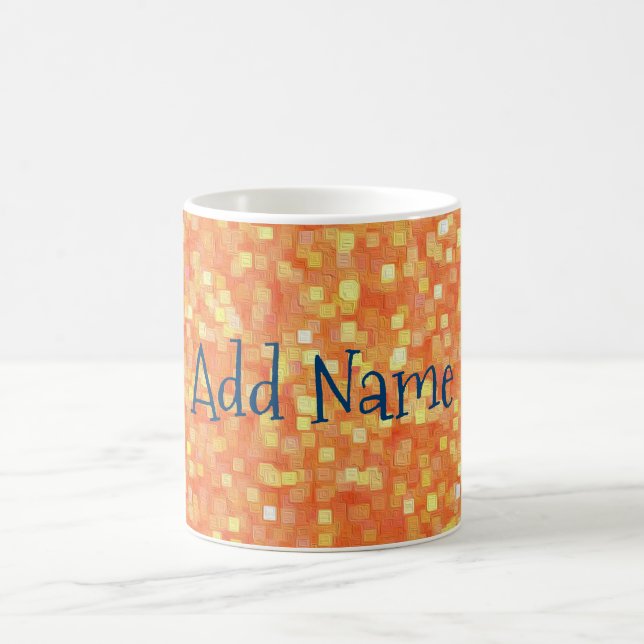 Personalized Trendy Modern Unique Abstract Pattern Coffee Mug (Center)
