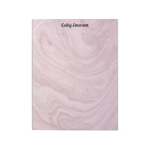 Personalized Trendy Pink Purple Marble Swirls Notepad