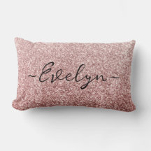 Personalized trendy rose gold glitter