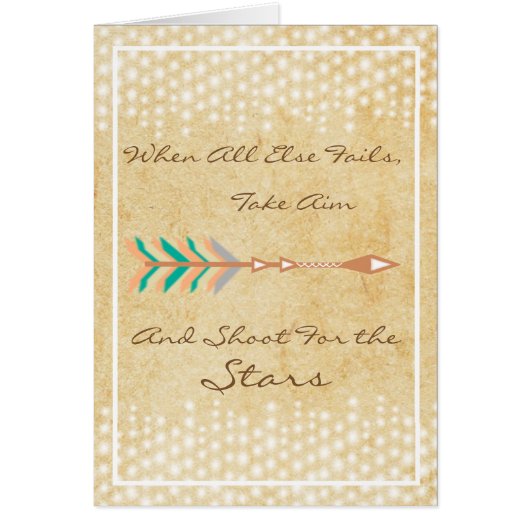 Personalized Trendy Rustic Chic Tribal Arrows Cards (Front)