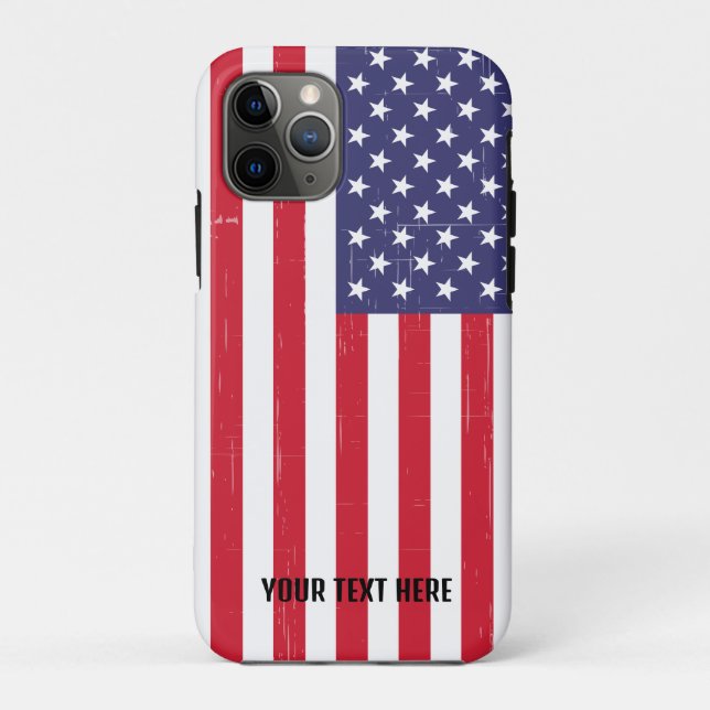 Personalized Trendy USA Flag Case-Mate iPhone Case (Back)