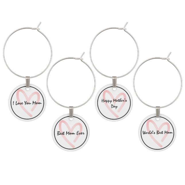 Personalized Trendy  Wine Charm (Staggered)