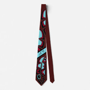 Personalized Tribal Feather Necktie